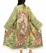 Horse Love Jacquard Cotton Kimono Robe