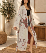 Wild Horse Jacquard Cotton Kimono Robe