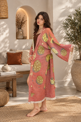 Dice Jacquard Cotton Kimono Robe