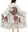 Wild Horse Jacquard Cotton Kimono Robe