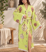 Dice Jacquard Cotton Kimono Robe