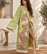 Horse Love Jacquard Cotton Kimono Robe